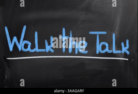 Walk The Talk Concept Stock Photo