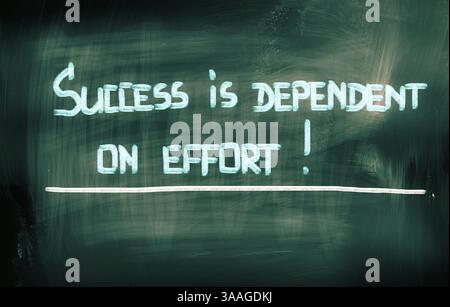 Success Is Dependent On Effort Concept Stock Photo