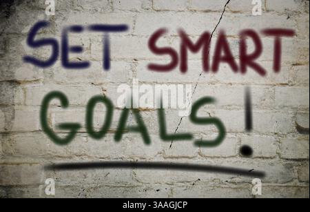 Set Smart Goals Concept Stock Photo