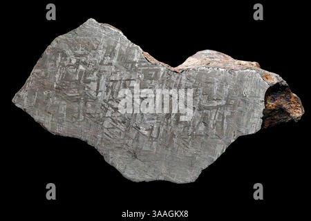 Cruz del Aire (iron, octahedrite), Sabinas Hidalgo, Nuevo Leon, Mexico Stock Photo