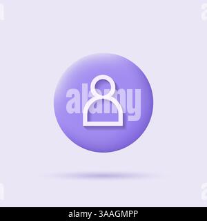 Icon Videocall. Web app ui display template. 3d User Button for mobile, computer, laptop. Vector illustration Stock Vector