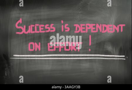 Success Is Dependent On Effort Concept Stock Photo