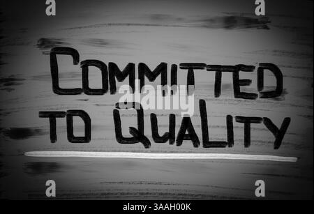 Committed To Quality Concept Stock Photo