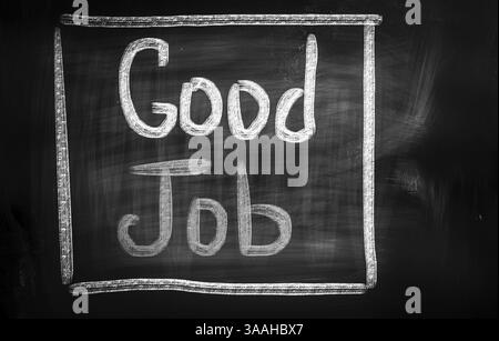 Good job symbol. Concept words 'good job' on wooden blocks on a ...