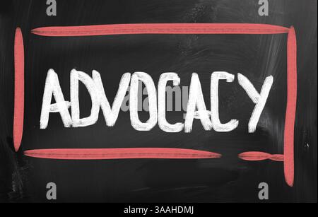 Advocacy blackboard concept Stock Photo