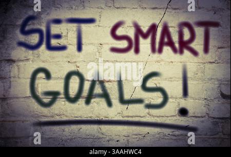 Set Smart Goals Concept Stock Photo