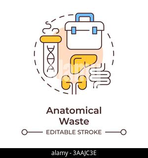 Anatomical waste multi color concept icon Stock Vector