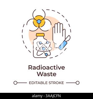 Radioactive waste multi color concept icon Stock Vector