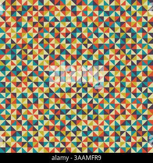 Seamless pattern of geometric shapes. Colorful mosaic backdrop. Geometric vector background. Colorful triangle pattern. Stock Vector