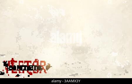 Worn plastered wall texture, vector image. Stock Vector