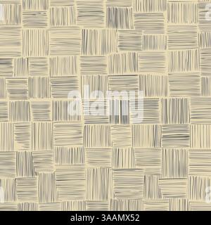 Non-seamless geometric hand-drawn non-repeating background from unique strokes Stock Vector