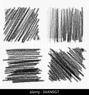 Collection of random pencil hatching as a blank, background, vector work Stock Vector
