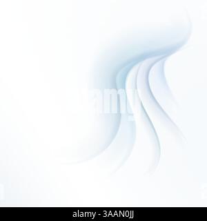 Abstract realistic three-dimensional waves on a white background similar to snow, cloth, liquid. Vector cross funtional (new year, business, seasonal, Stock Vector