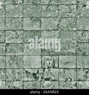 Green marble wall tiles showing a seamless texture Stock Photo