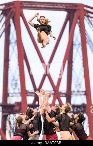 Iconic Edinburgh Bridges Come Alive in Jaw-Dropping Performance as Circa Humans: 2.0 return for second fringe season  (Underbelly Circus Hub, The Lafa Stock Photo