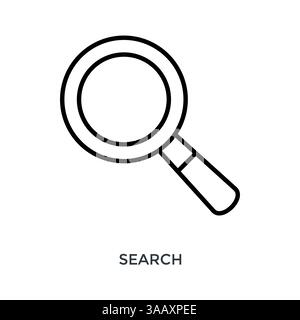 Search Icon Outline Style. Vector Illustration For Graphic Design Stock Vector