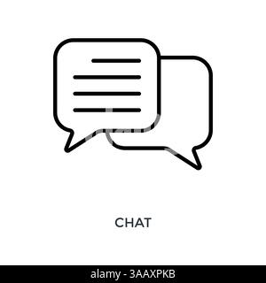 Chat Icon Outline Style. Vector Illustration For Graphic Design Stock Vector