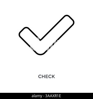 Check Icon Outline Style. Vector Illustration For Graphic Design Stock Vector
