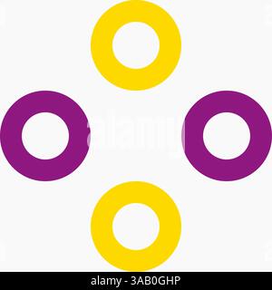 Colorful seamless abstract geometric background with circles. Simple background texture for print. Modern minimalist vector pattern with circular grid Stock Vector