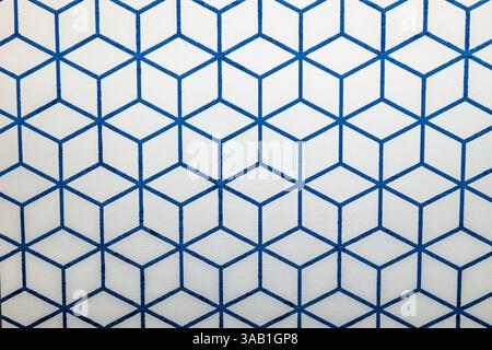 Isometric 3D hexagon wallpaper texture with seamless tiled design Stock Photo