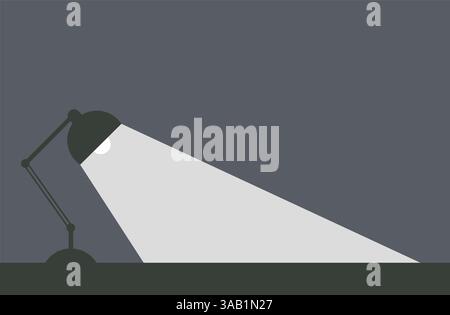 Silhouette of a table office desk lamp. Table lamp icon. Vector illustration Stock Vector