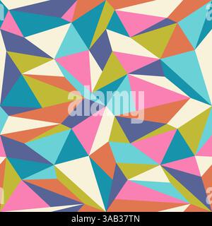 Vector geometric polygon pattern. Modern vector pattern with colorful polygons. Polygons texture. Stock Vector