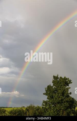 Rainbow in the sky Stock Photo