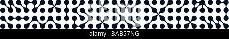 Liquid geometric blob connect pattern. Abstract fluid metaballs and dot icons. Flat vector illustration isolated on white background. Stock Vector