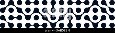 Metaball connect pattern. Abstract morphing shapes and organic fluid dots. Flat vector illustration isolated on white background. Stock Vector
