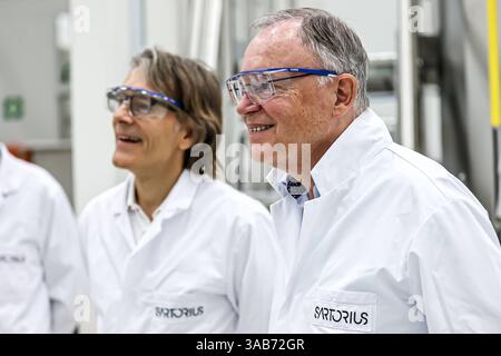 Joachim Kreuzburg, CEO of Sartorius AG, speaks during the