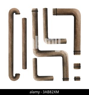Interlocking copper pipes plumbing pipeline with connectors seamless ...