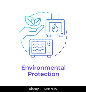 Environmental protection blue gradient concept icon Stock Vector
