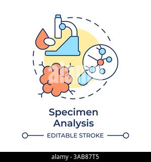 Specimen analysis multi color concept icon Stock Vector