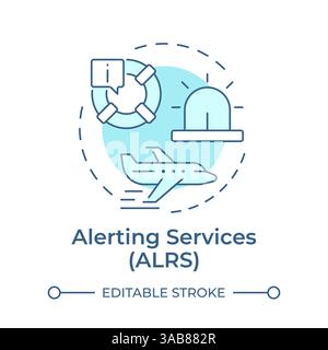 Alerting services soft blue concept icon Stock Vector