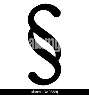 Bold paragraph symbol icon for law legal, rights, justice design Stock Vector