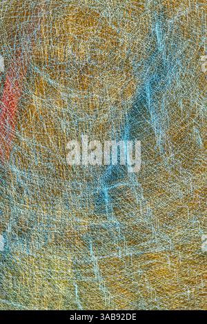 Bright light streaks and swirling patterns fill the background, creating an abstract representation of movement. The colors blend together, evoking a Stock Photo
