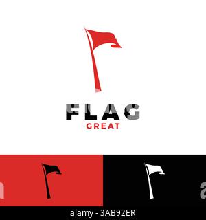 flag icon logo design template Stock Vector