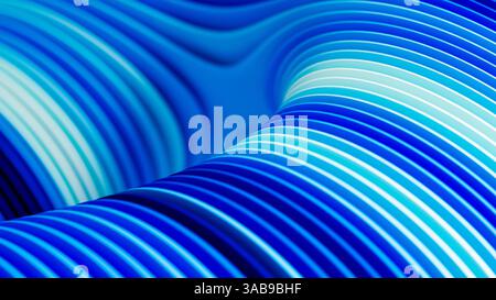 Colorful, flowing lines form a captivating abstract background, showcasing dynamic geometric shapes that evoke depth and movement. Stock Photo