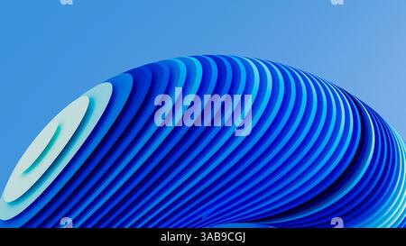 Colorful, flowing lines form a captivating abstract background, showcasing dynamic geometric shapes that evoke depth and movement. Stock Photo