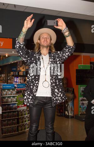 Dougie Poynter Of McBusted Sign Their New Single Air Guitar At HMV dougie-poynter-of-mcbusted-sign-their-new-single-air-guitar-at-hmv
