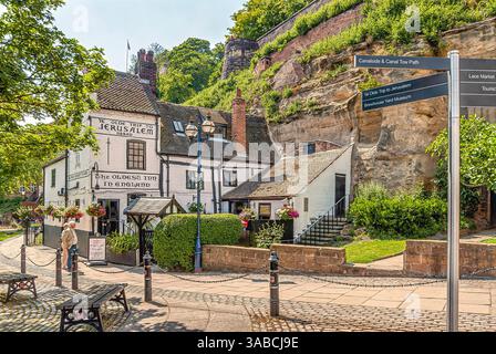 Ye Olde Trip To Jerusalem in Nottingham, Nottinghamshire, England, UK Stock Photo