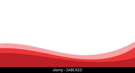 Red Wave on White Background Stock Vector