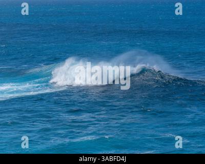Powerful wave in the Atlantic off the north coast of Madeira. Stock Photo