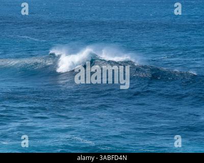 Powerful wave in the Atlantic off the north coast of Madeira. Stock Photo