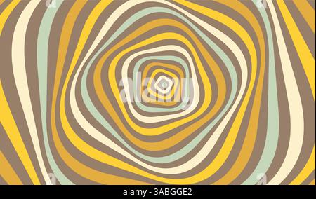 Colored abstract squares within square. Optic art illustration. 3d vector patter for brochure, poster, presentation, flyer or banner. Stock Vector