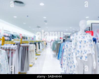 Blurred, defocused background of modern fashion department store Stock Photo