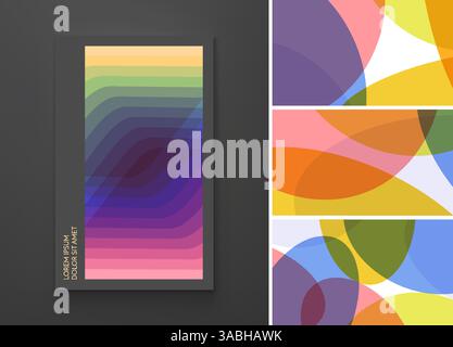 Abstract geometrical background. Modern screen design for mobile app and web. Cover design template. 3d vector illustration for brochure, banner, flye Stock Vector