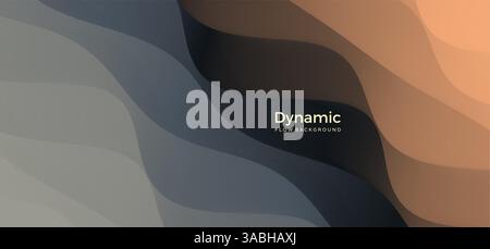 Abstract background with dynamic effect. Creative design poster with vibrant gradients. Vector illustration for advertising, marketing, presentation. Stock Vector