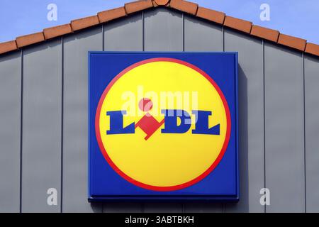 Company logo of the food discounter LIDL Stock Photo