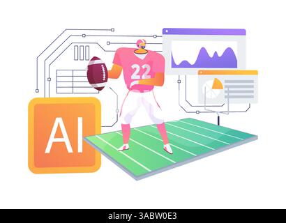 AI-Powered Game Simulations abstract concept vector illustration Stock ...